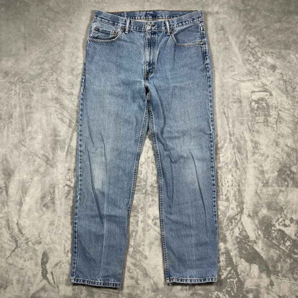 Levi's 505 Straight Leg Jeans Mens‎ 34x32 Blue Medium Wash Denim
